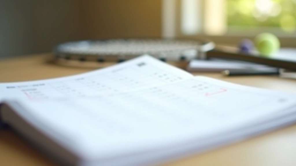 Calendar and planning notebook showing league match dates, practice sessions, and personal appointments organized for a full season